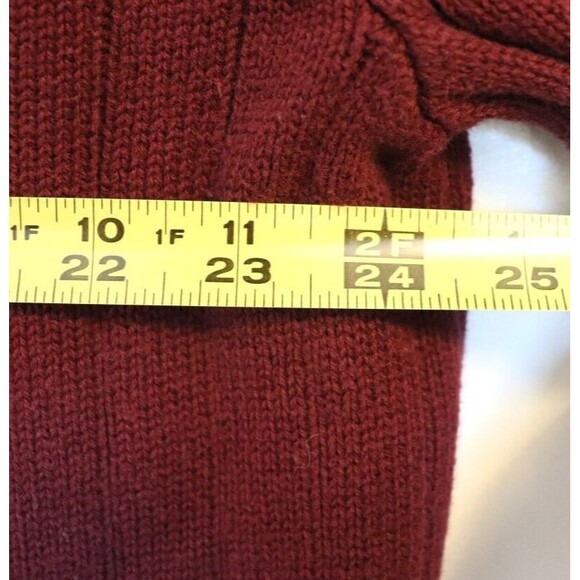 Nautica Mens Cowl Neck Sweater XL Button Red Grandpa Preppy Ribbed‎ - Picture 6 of 7
